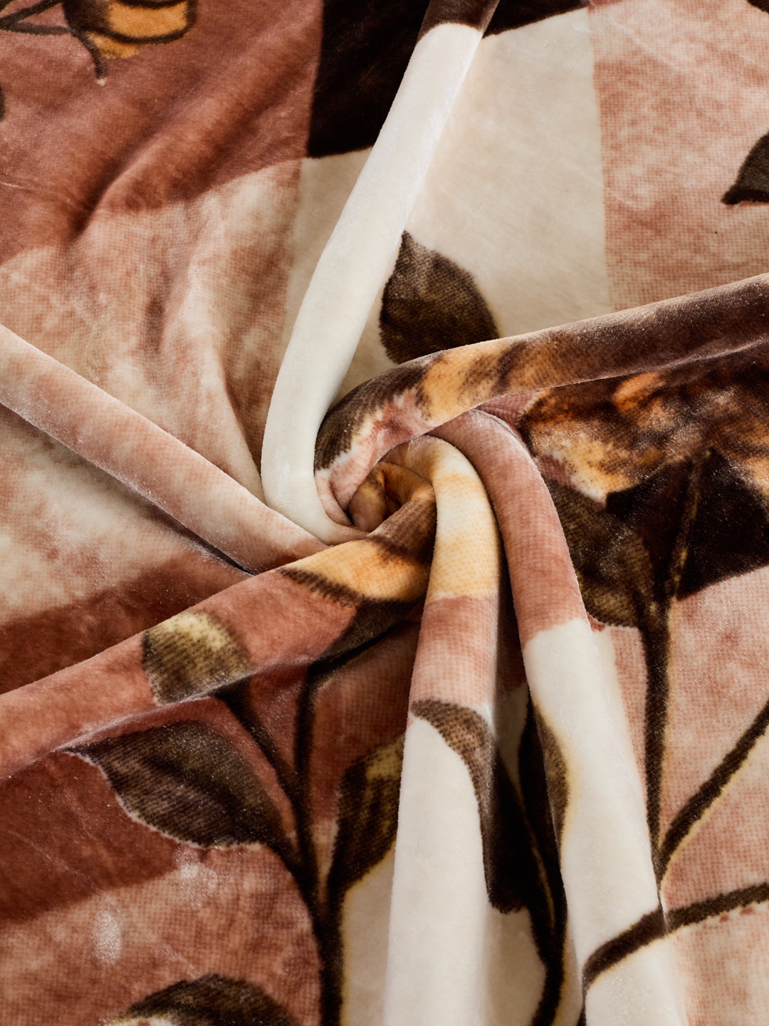 Floral Print Double Bed 2 Ply 1050 GSM Blanket for Winter (Emilia), Weight 5.5 kg