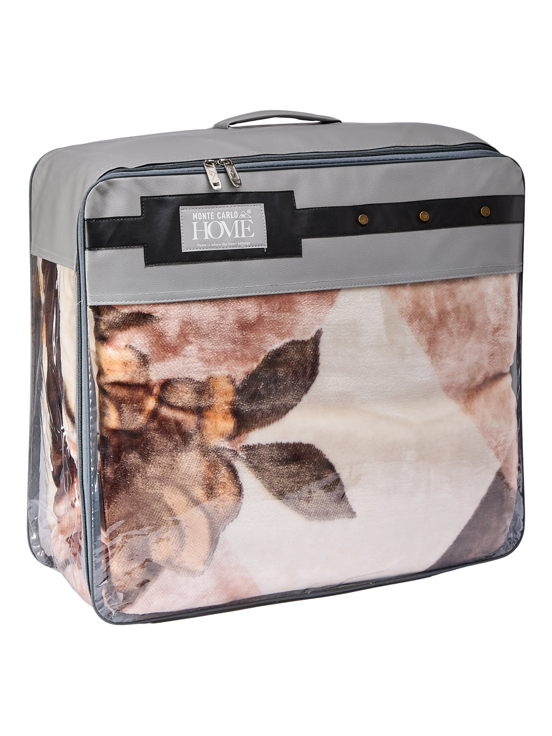 Floral Print Double Bed 2 Ply 1050 GSM Blanket for Winter (Emilia), Weight 5.5 kg