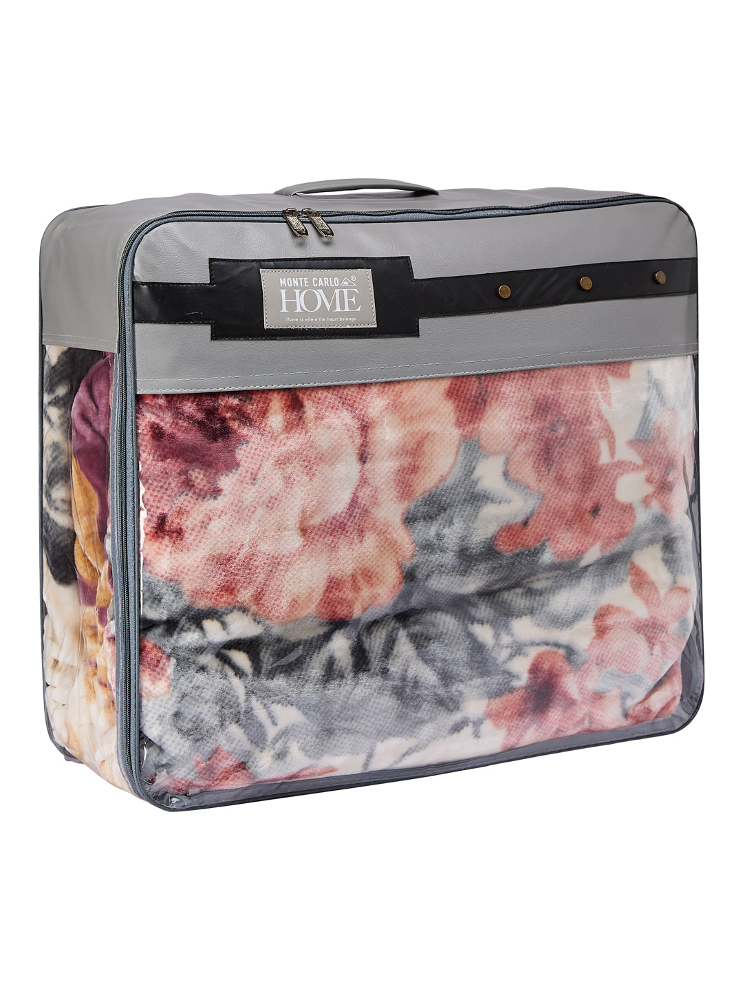 Floral Print Double Bed 2 Ply 1050 GSM Blanket for Winter (Emilia), Weight 5.5 kg