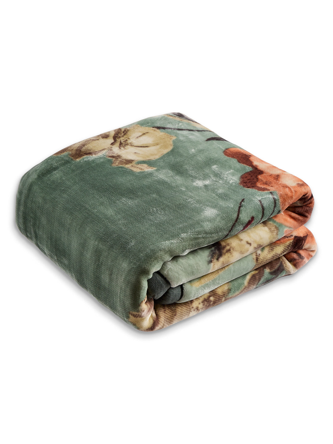 Floral Print Double Bed 2 Ply 1050 GSM Blanket for Winter (Emilia), Weight 5.5 kg