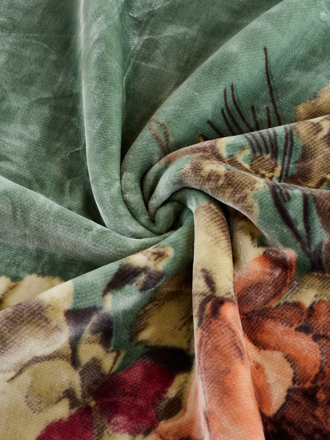 Floral Print Double Bed 2 Ply 1050 GSM Blanket for Winter (Emilia), Weight 5.5 kg