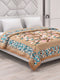 Floral Print Double Bed 2 Ply 1050 GSM Blanket for Winter (Emilia), Weight 5.5 kg