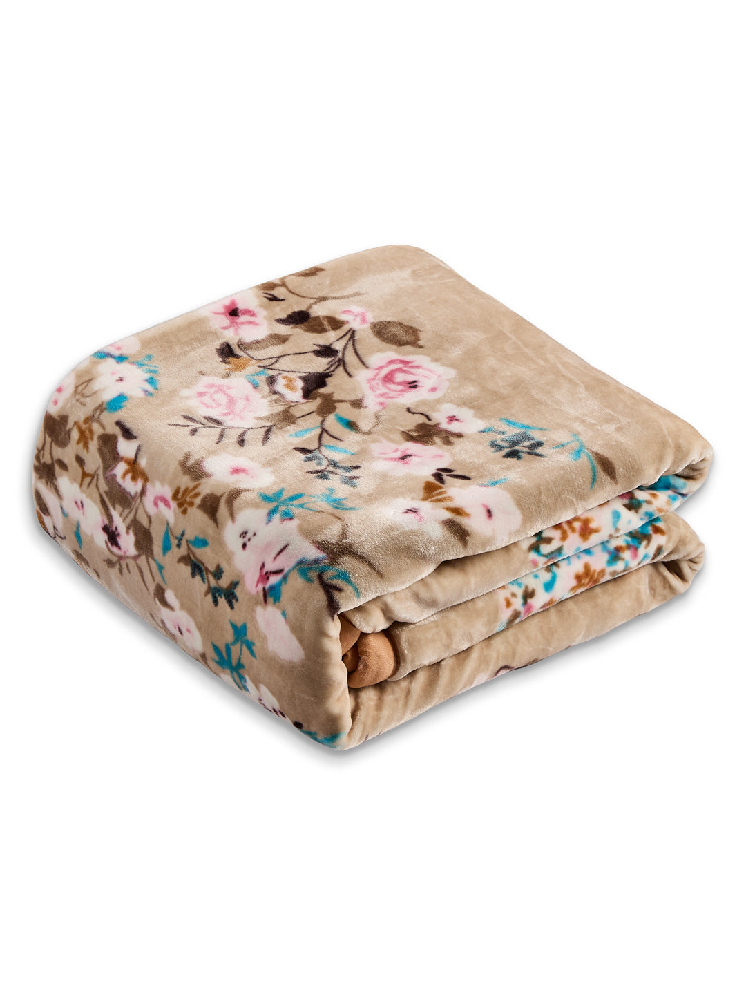 Floral Print Double Bed 2 Ply 1050 GSM Blanket for Winter (Emilia), Weight 5.5 kg