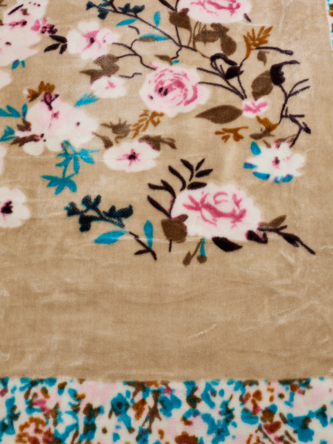 Floral Print Double Bed 2 Ply 1050 GSM Blanket for Winter (Emilia), Weight 5.5 kg
