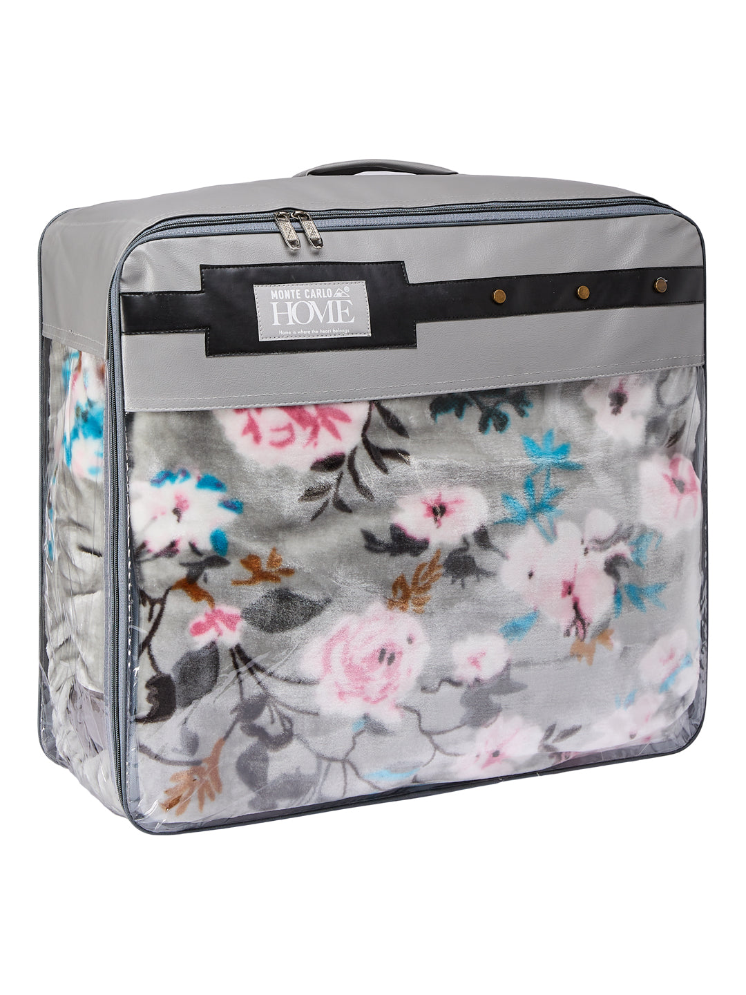 Floral Print Double Bed 2 Ply 1050 GSM Blanket for Winter (Emilia), Weight 5.5 kg