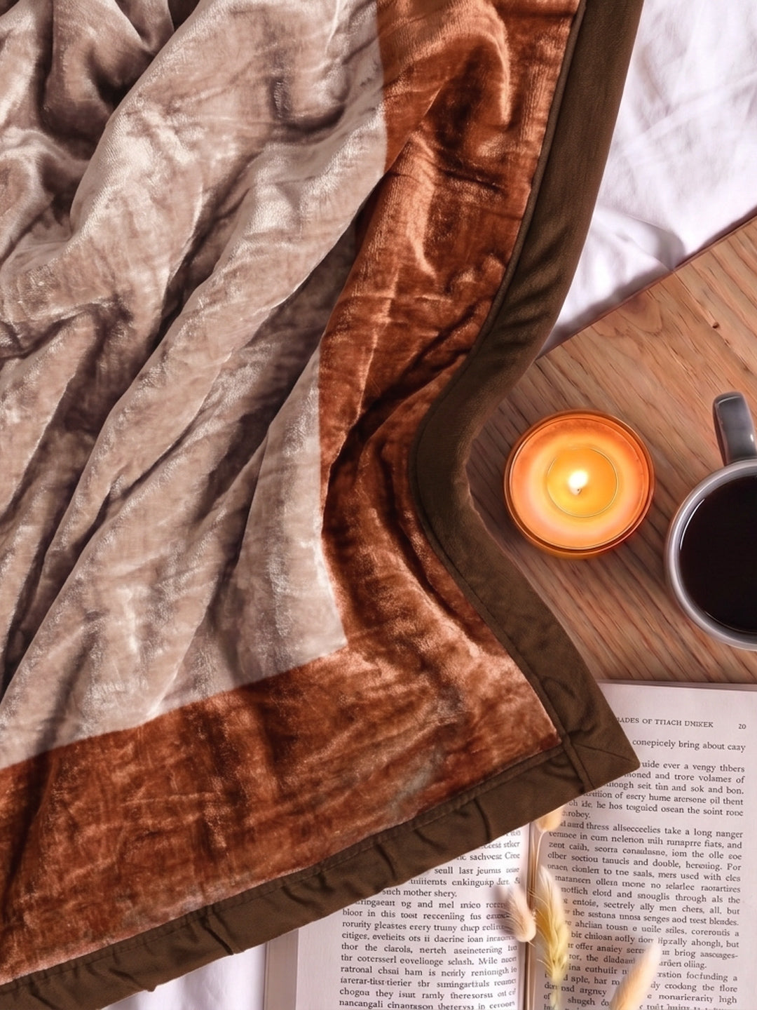 Floral Print Double Bed 2 Ply 1050 GSM Blanket for Winter (Emilia), Weight 5.5 kg
