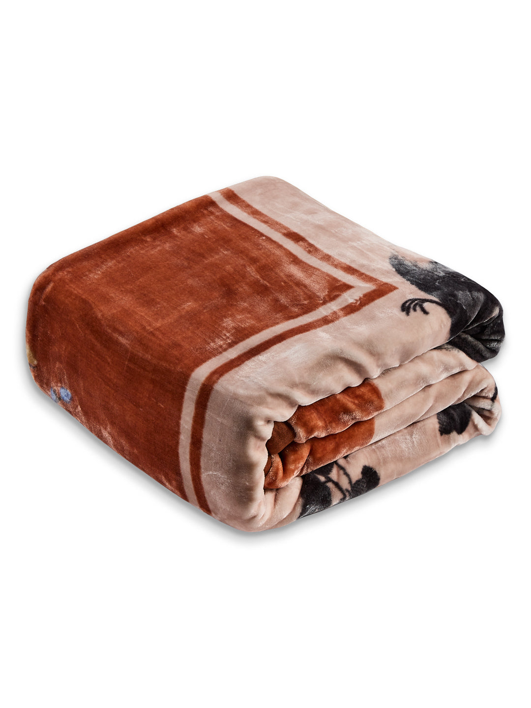 Floral Print Double Bed 2 Ply 1050 GSM Blanket for Winter (Emilia), Weight 5.5 kg