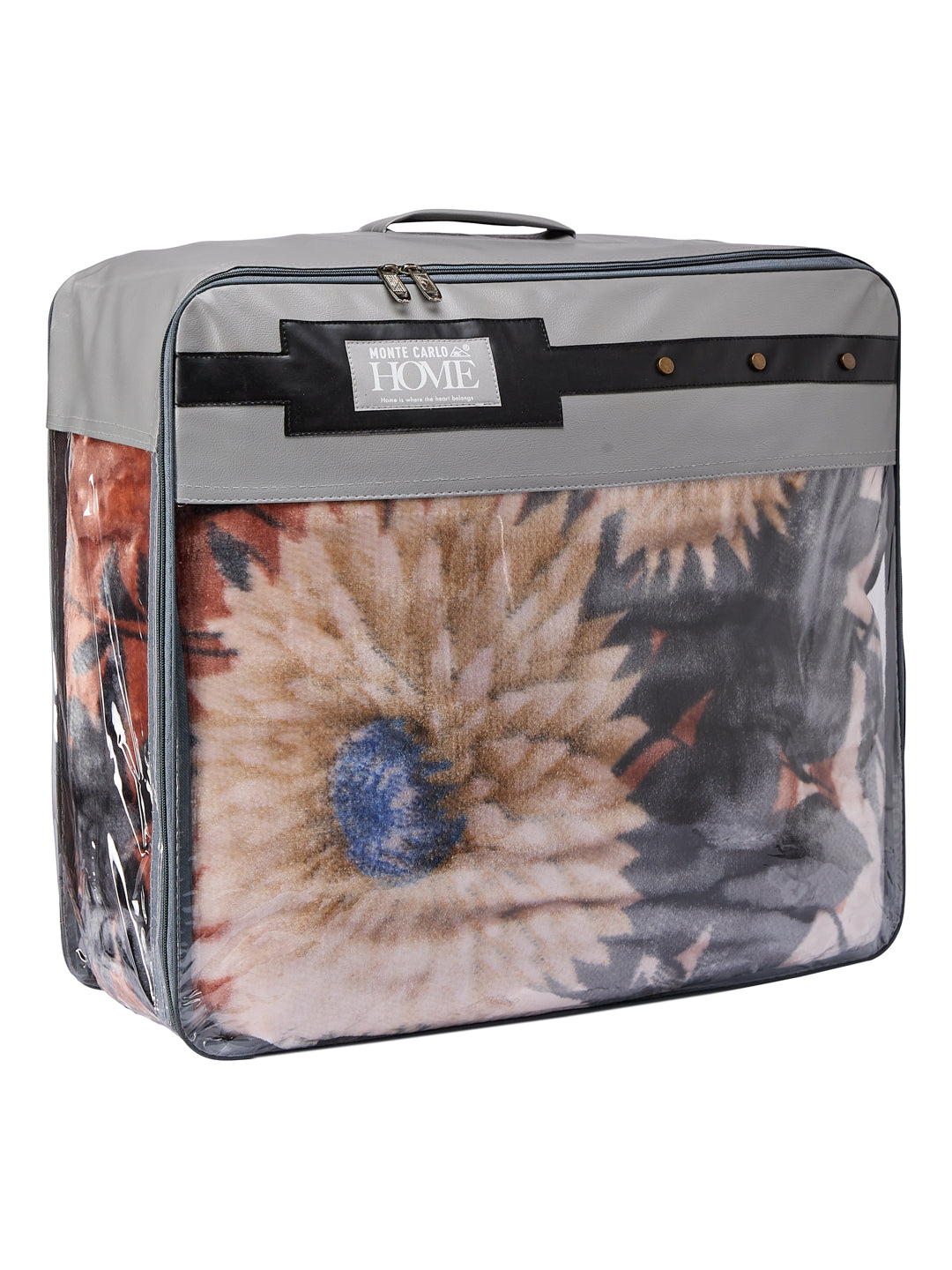 Floral Print Double Bed 2 Ply 1050 GSM Blanket for Winter (Emilia), Weight 5.5 kg