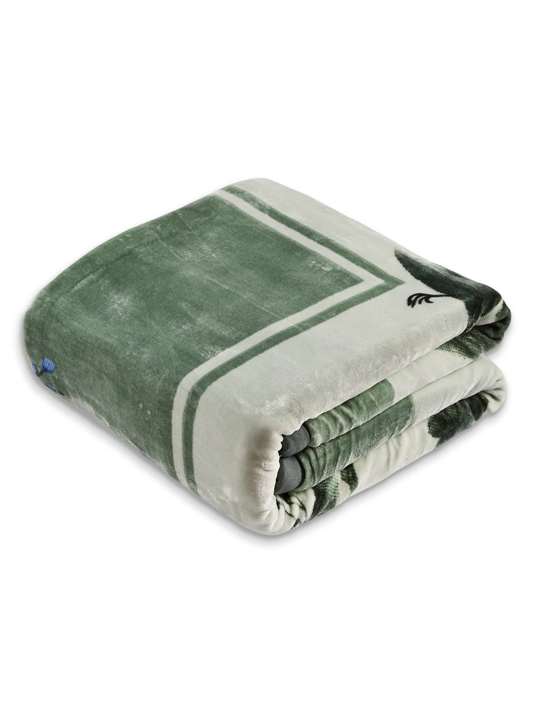 Floral Print Double Bed 2 Ply 1050 GSM Blanket for Winter (Emilia), Weight 5.5 kg