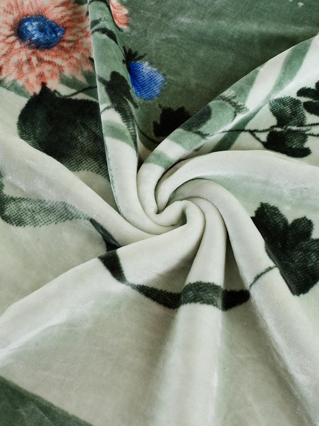 Floral Print Double Bed 2 Ply 1050 GSM Blanket for Winter (Emilia), Weight 5.5 kg