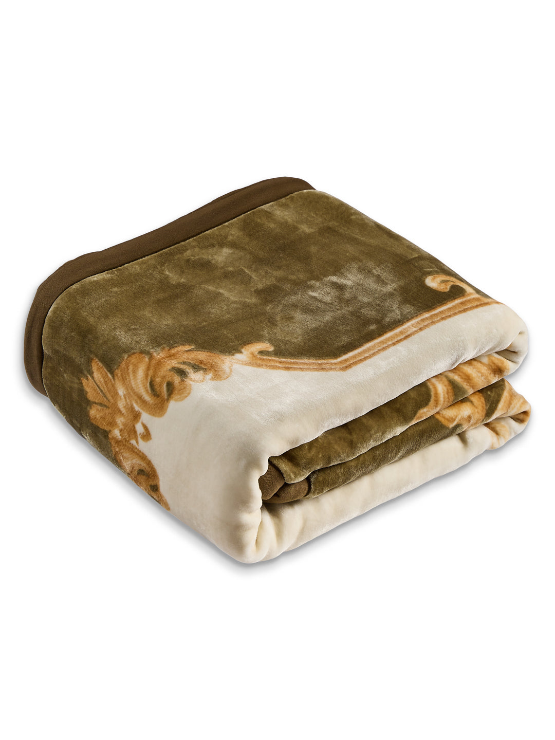Floral Print Double Bed 2 Ply 1050 GSM Blanket for Winter (Emilia), Weight 5.5 kg