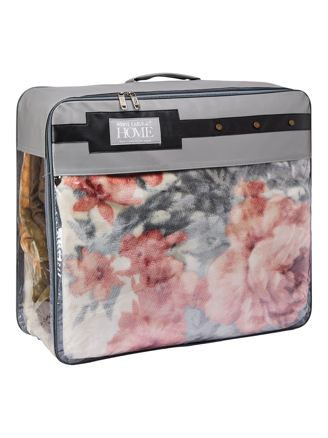 Floral Print Double Bed 2 Ply 1050 GSM Blanket for Winter (Emilia), Weight 5.5 kg