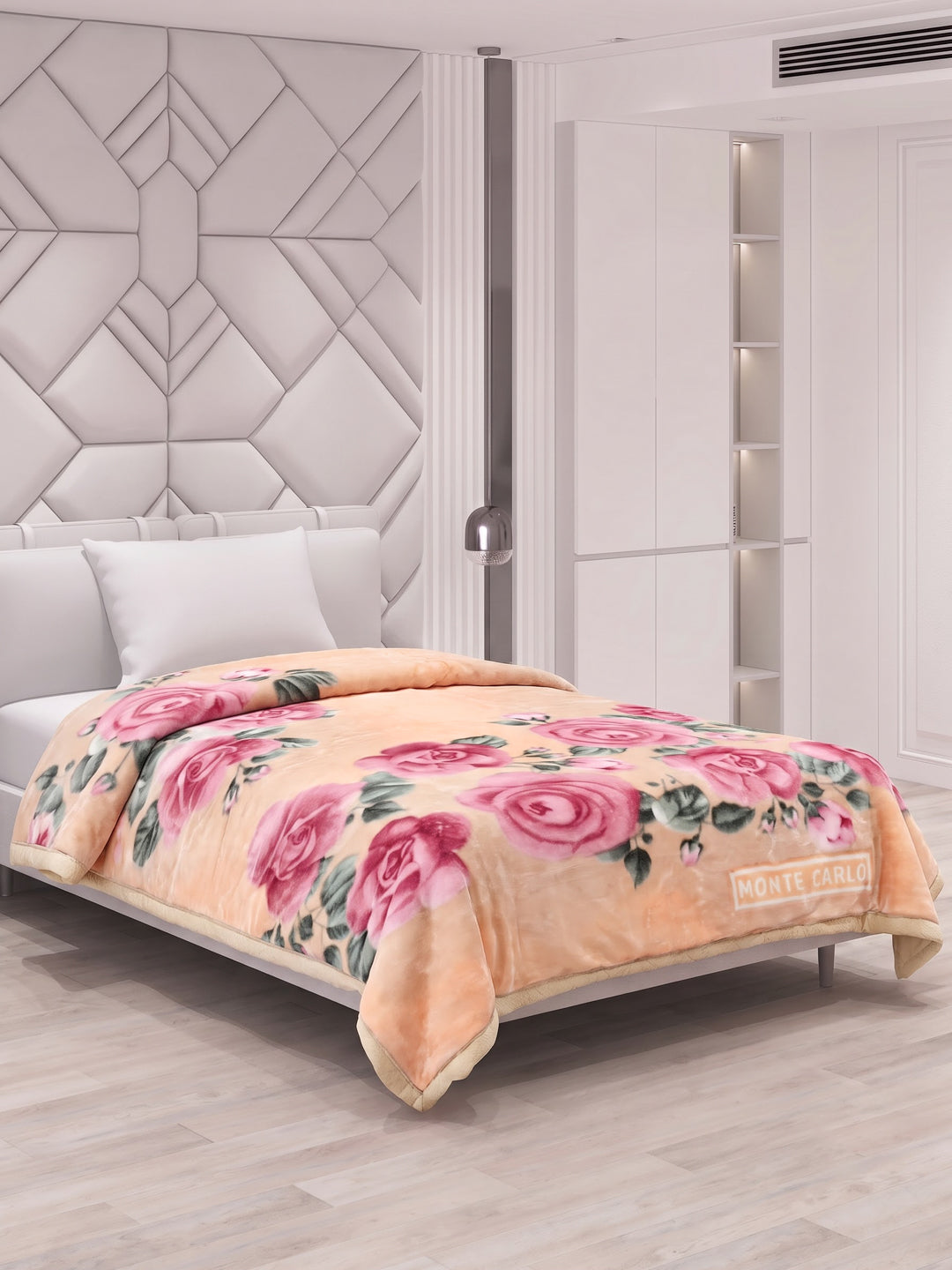 Floral Print Double Bed 2 Ply 850 GSM Blanket for Winter (Galaxy), Weight 3 kg