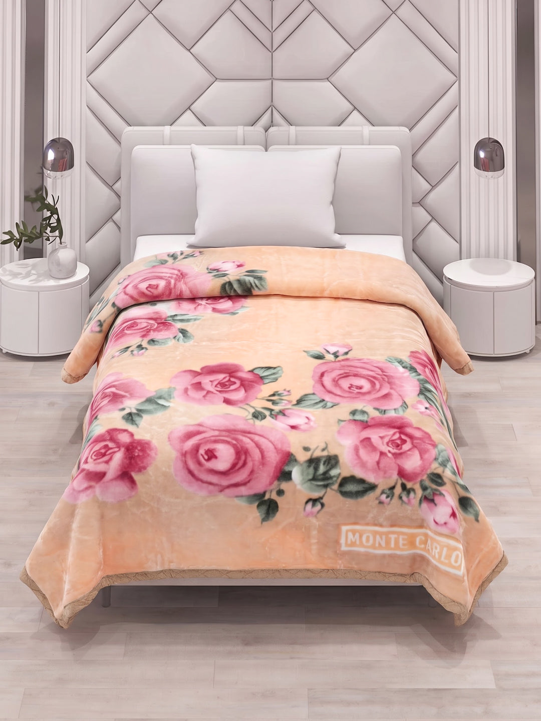 Floral Print Double Bed 2 Ply 850 GSM Blanket for Winter (Galaxy), Weight 3 kg