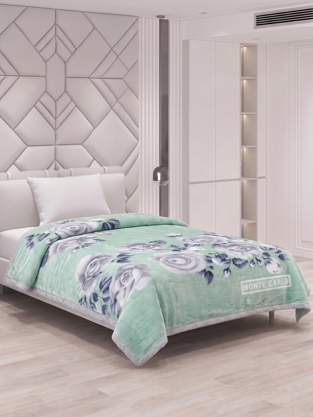 Floral Print Double Bed 2 Ply 850 GSM Blanket for Winter (Galaxy), Weight 3 kg
