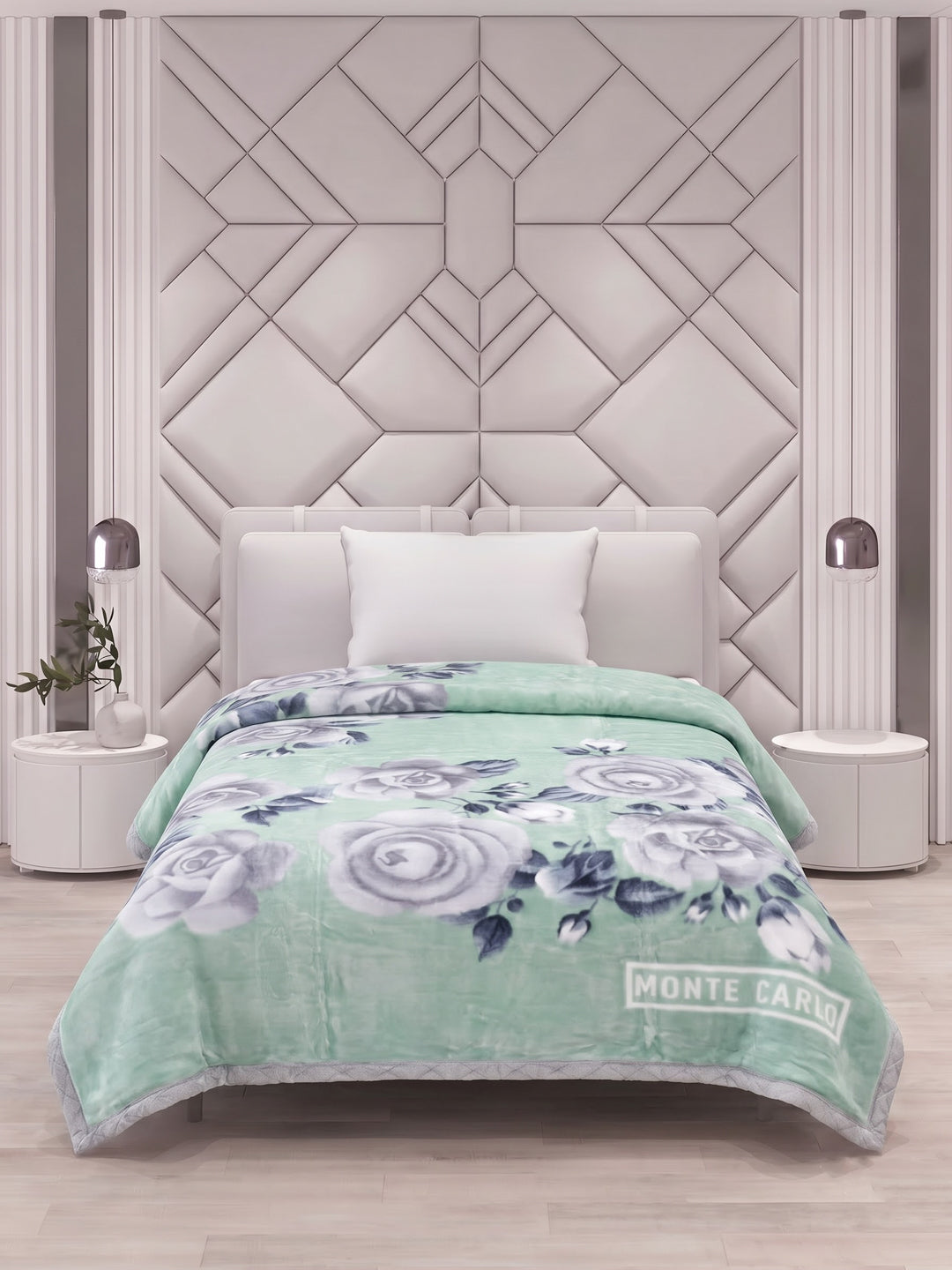 Floral Print Double Bed 2 Ply 850 GSM Blanket for Winter (Galaxy), Weight 3 kg
