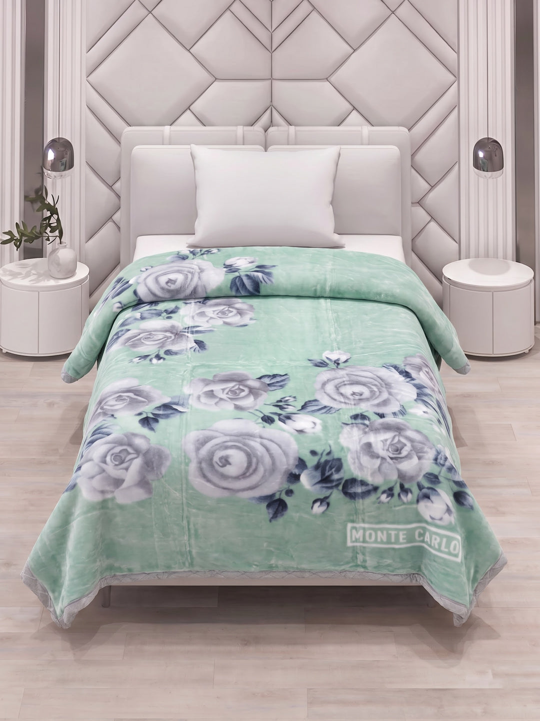 Floral Print Double Bed 2 Ply 850 GSM Blanket for Winter (Galaxy), Weight 3 kg