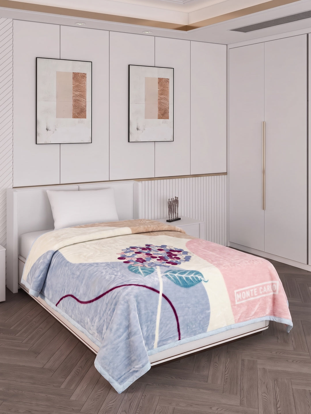 Printed Single Bed 2 Ply 550 GSM Blanket for Winter (Glamour), Weight 2 kg
