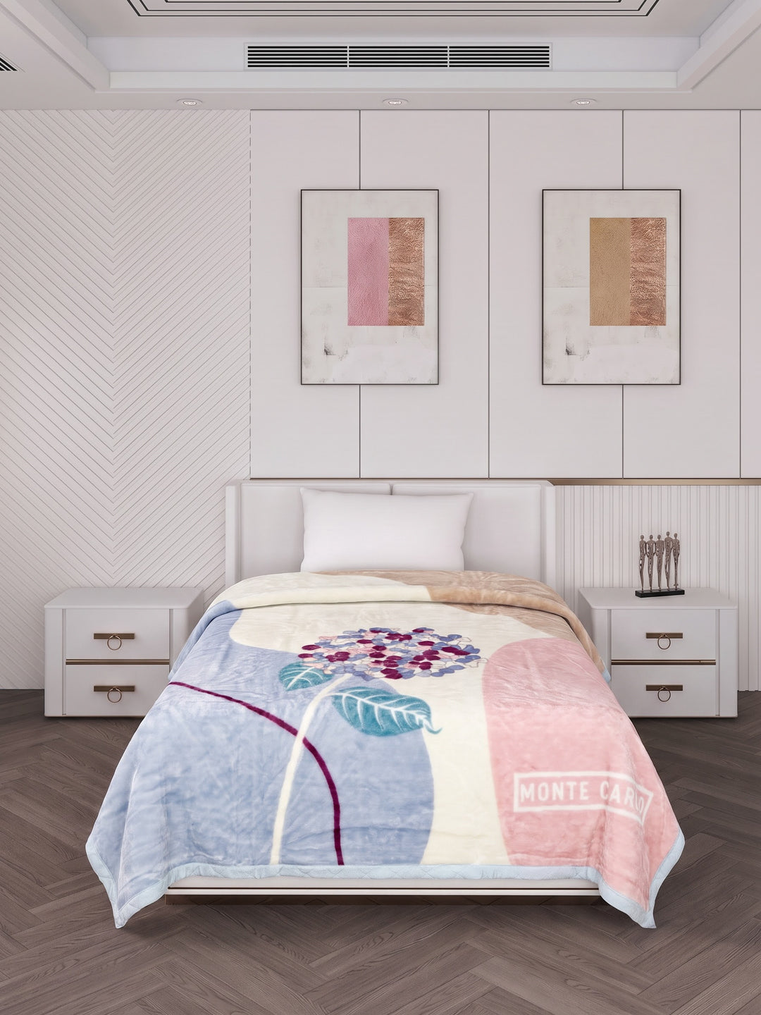 Printed Single Bed 2 Ply 550 GSM Blanket for Winter (Glamour), Weight 2 kg