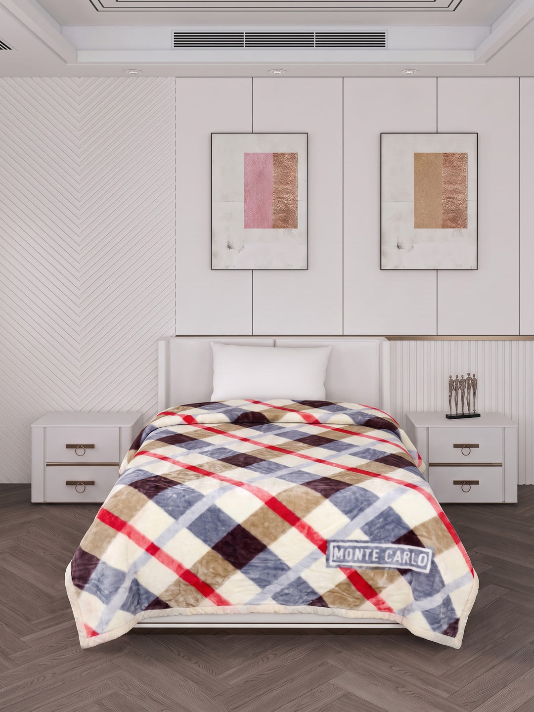 Printed Single Bed 2 Ply 550 GSM Blanket for Winter (Glamour), Weight 2 kg