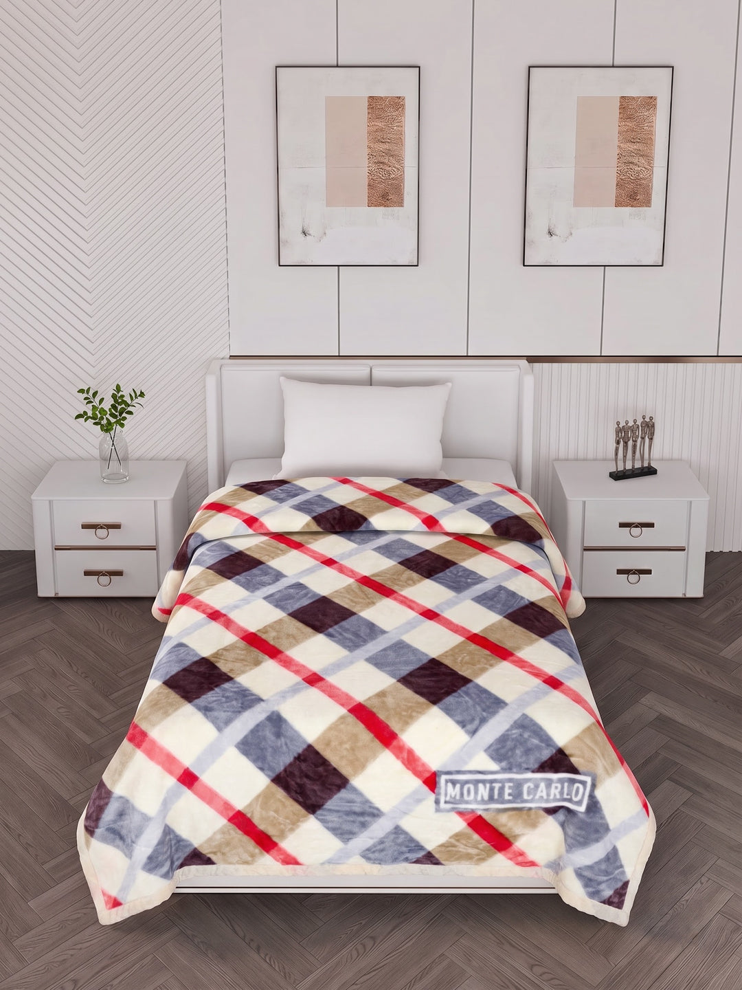 Printed Single Bed 2 Ply 550 GSM Blanket for Winter (Glamour), Weight 2 kg