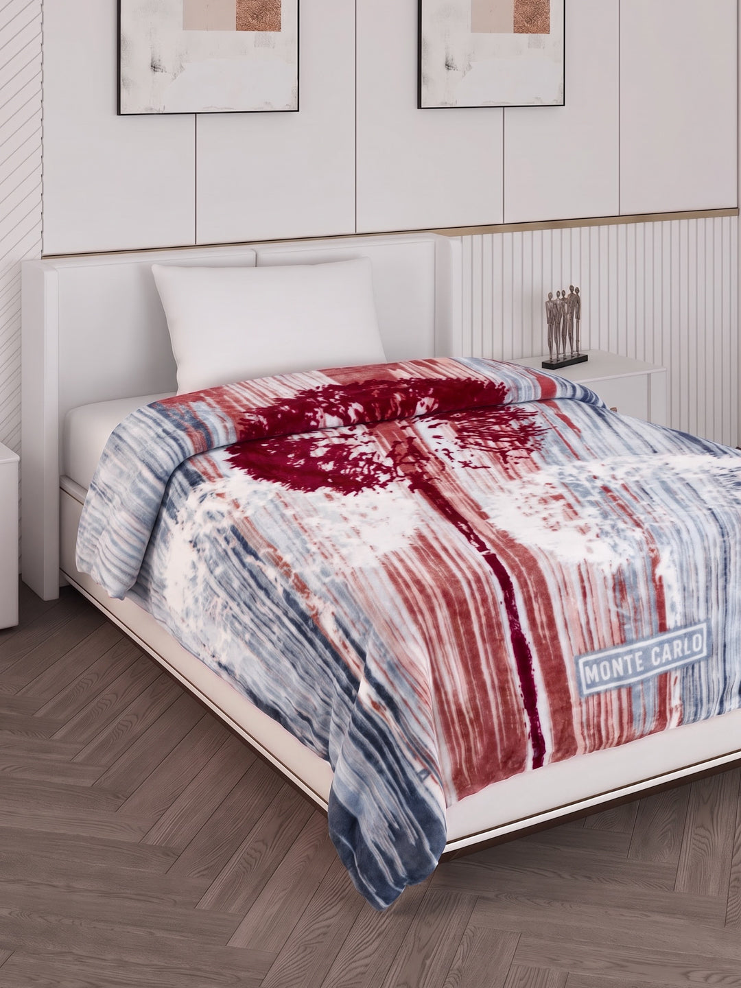 Printed Single Bed 2 Ply 550 GSM Blanket for Winter (Glamour), Weight 2 kg