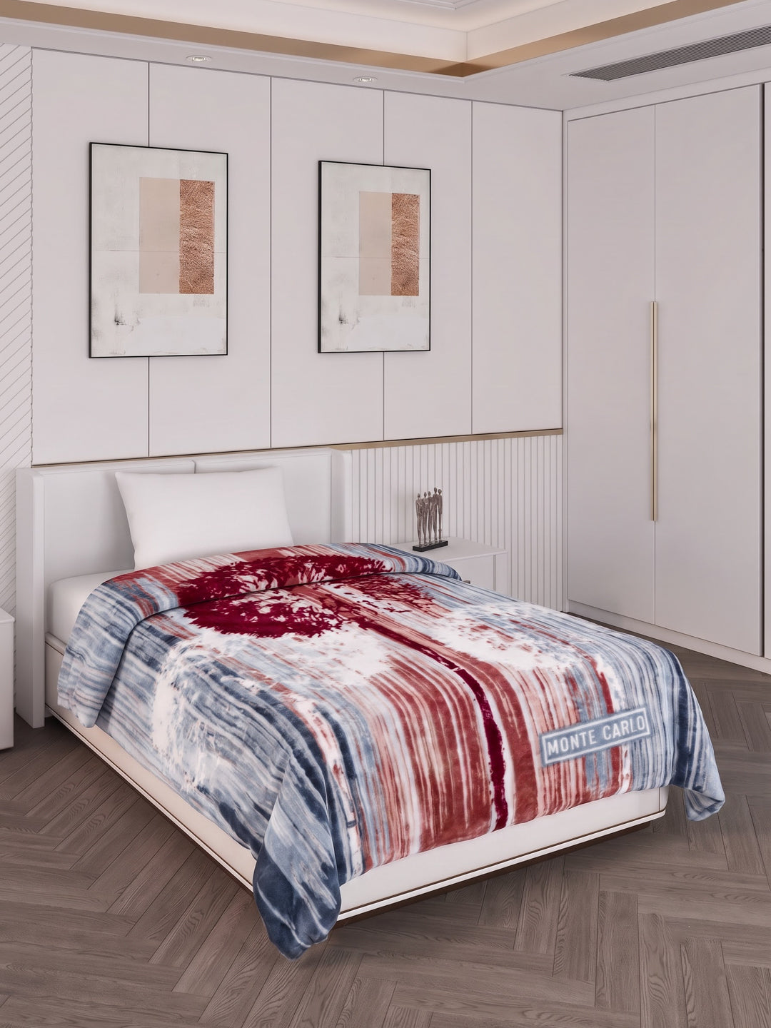 Printed Single Bed 2 Ply 550 GSM Blanket for Winter (Glamour), Weight 2 kg