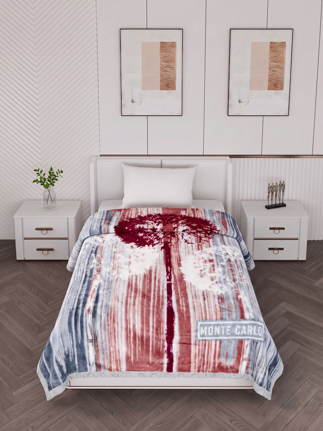 Printed Single Bed 2 Ply 550 GSM Blanket for Winter (Glamour), Weight 2 kg