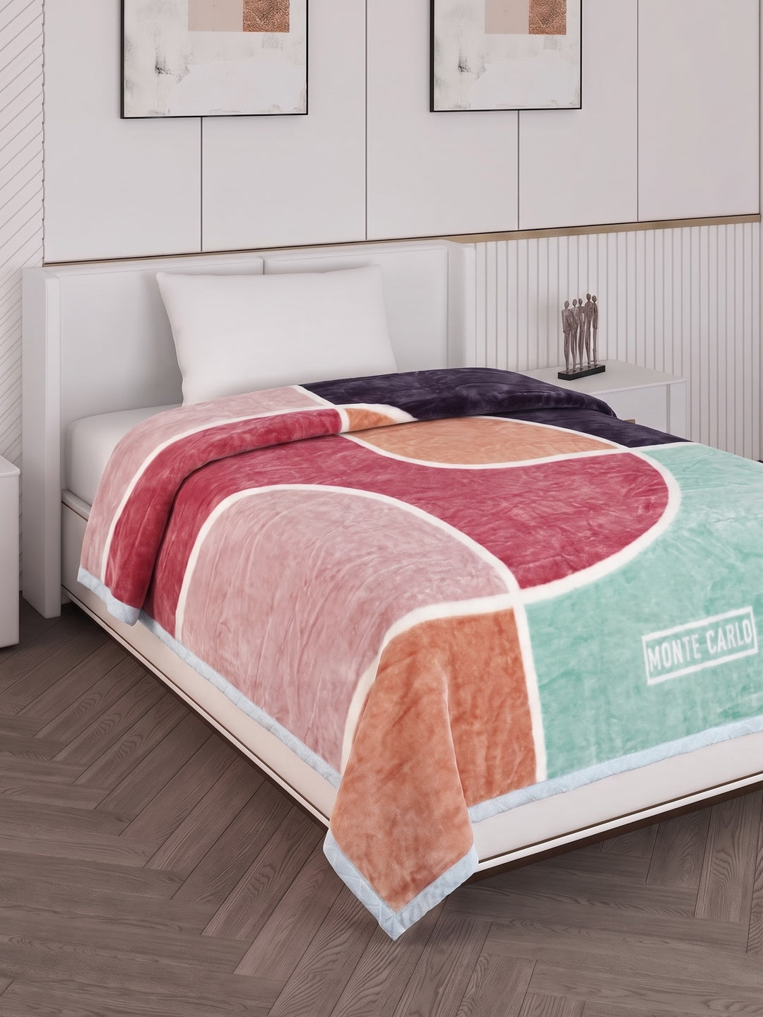 Printed Single Bed 2 Ply 550 GSM Blanket for Winter (Glamour), Weight 2 kg
