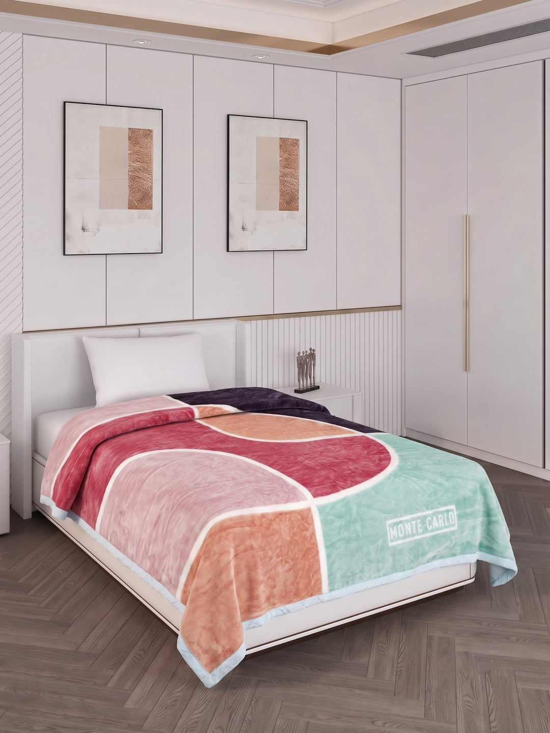 Printed Single Bed 2 Ply 550 GSM Blanket for Winter (Glamour), Weight 2 kg