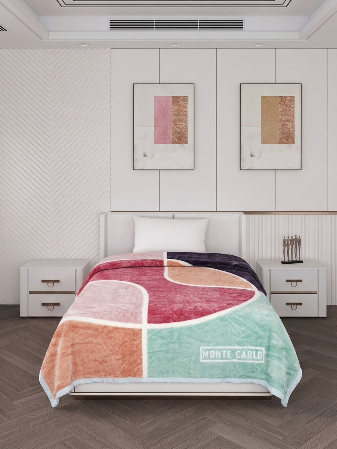 Printed Single Bed 2 Ply 550 GSM Blanket for Winter (Glamour), Weight 2 kg