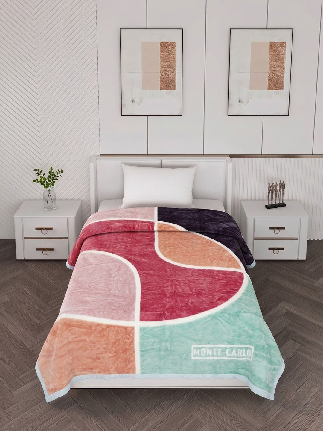 Printed Single Bed 2 Ply 550 GSM Blanket for Winter (Glamour), Weight 2 kg