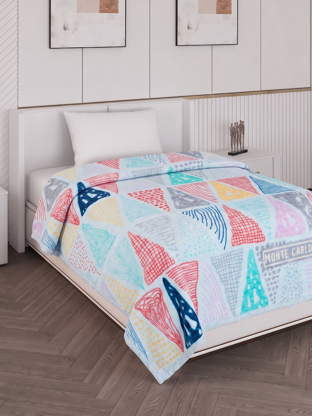Printed Single Bed 2 Ply 550 GSM Blanket for Winter (Glamour), Weight 2 kg