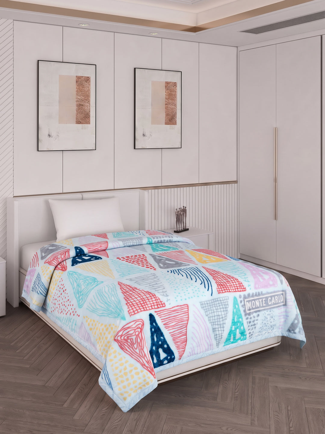 Printed Single Bed 2 Ply 550 GSM Blanket for Winter (Glamour), Weight 2 kg