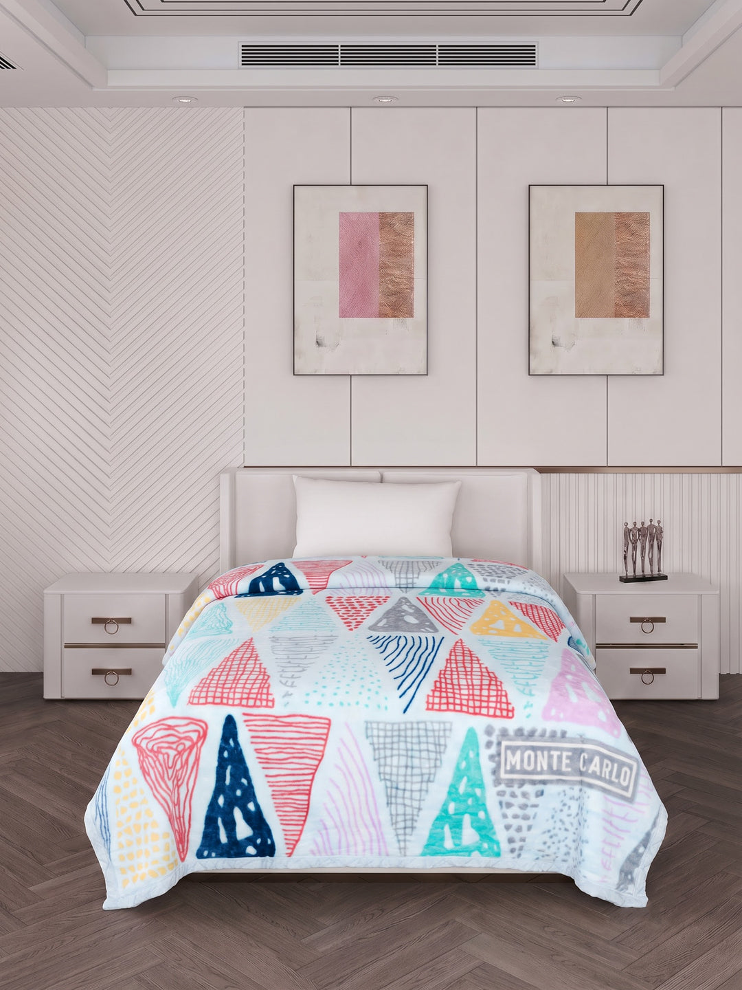 Printed Single Bed 2 Ply 550 GSM Blanket for Winter (Glamour), Weight 2 kg