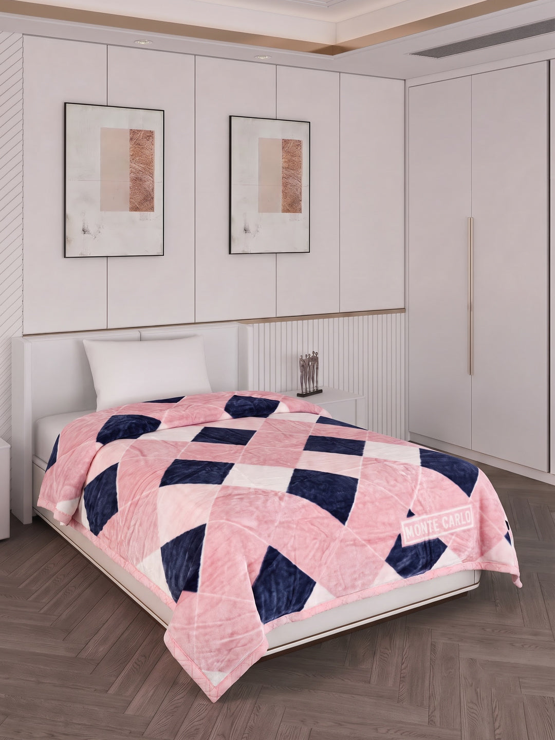 Printed Single Bed 2 Ply 550 GSM Blanket for Winter (Glamour), Weight 2 kg