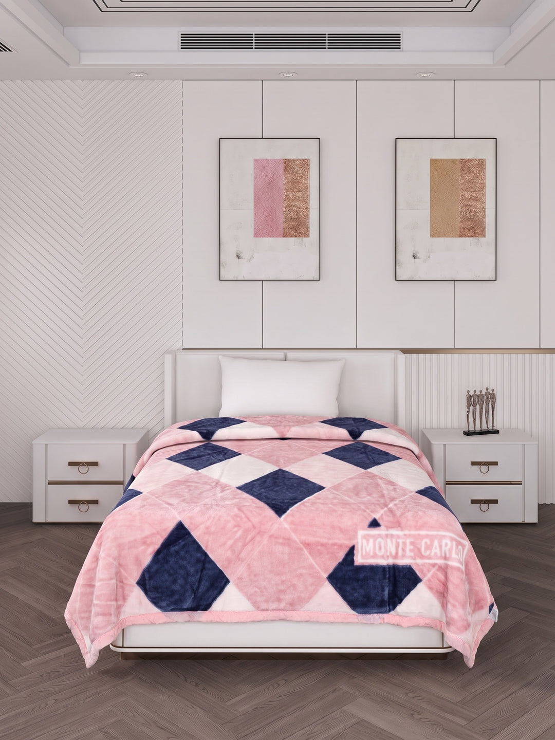 Printed Single Bed 2 Ply 550 GSM Blanket for Winter (Glamour), Weight 2 kg