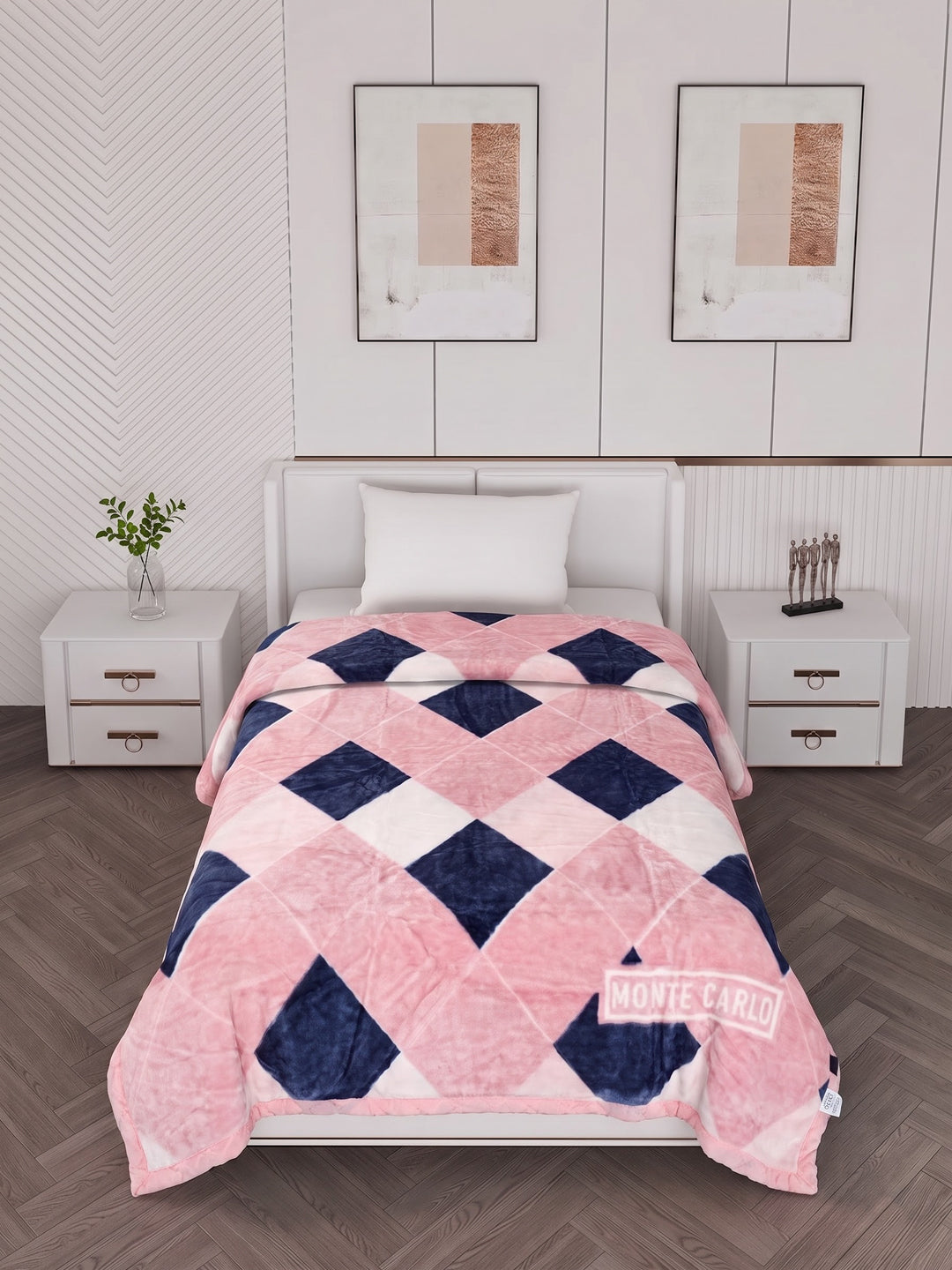 Printed Single Bed 2 Ply 550 GSM Blanket for Winter (Glamour), Weight 2 kg