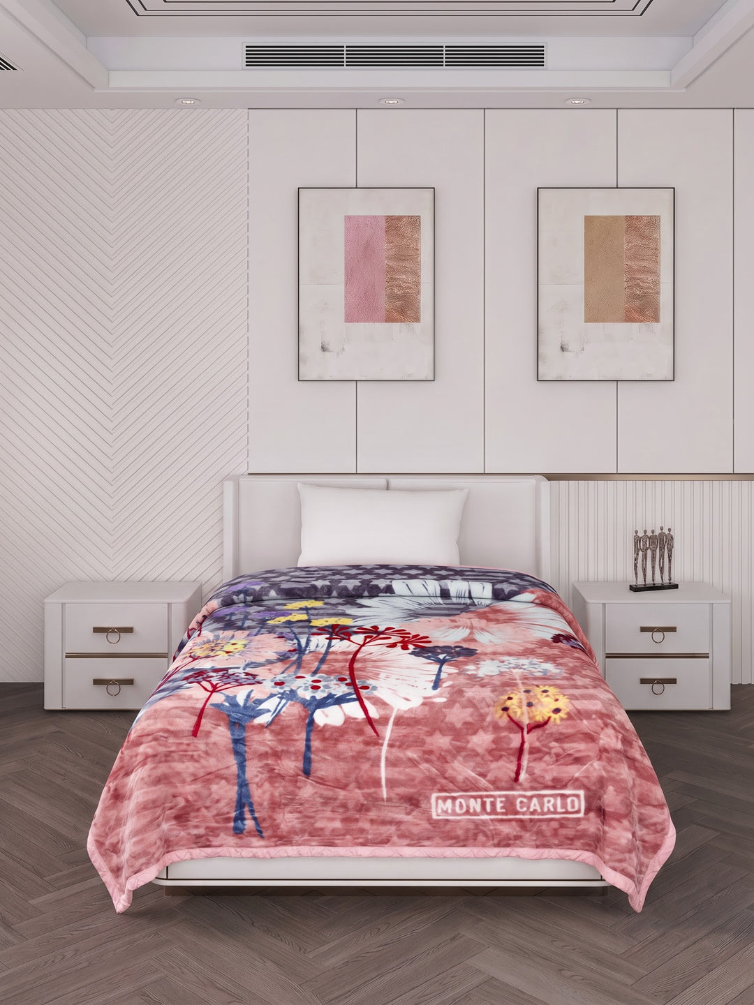 Printed Single Bed 2 Ply 550 GSM Blanket for Winter (Glamour), Weight 2 kg