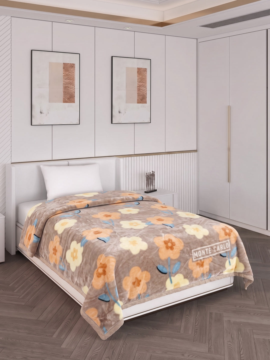 Printed Single Bed 2 Ply 550 GSM Blanket for Winter (Glamour), Weight 2 kg