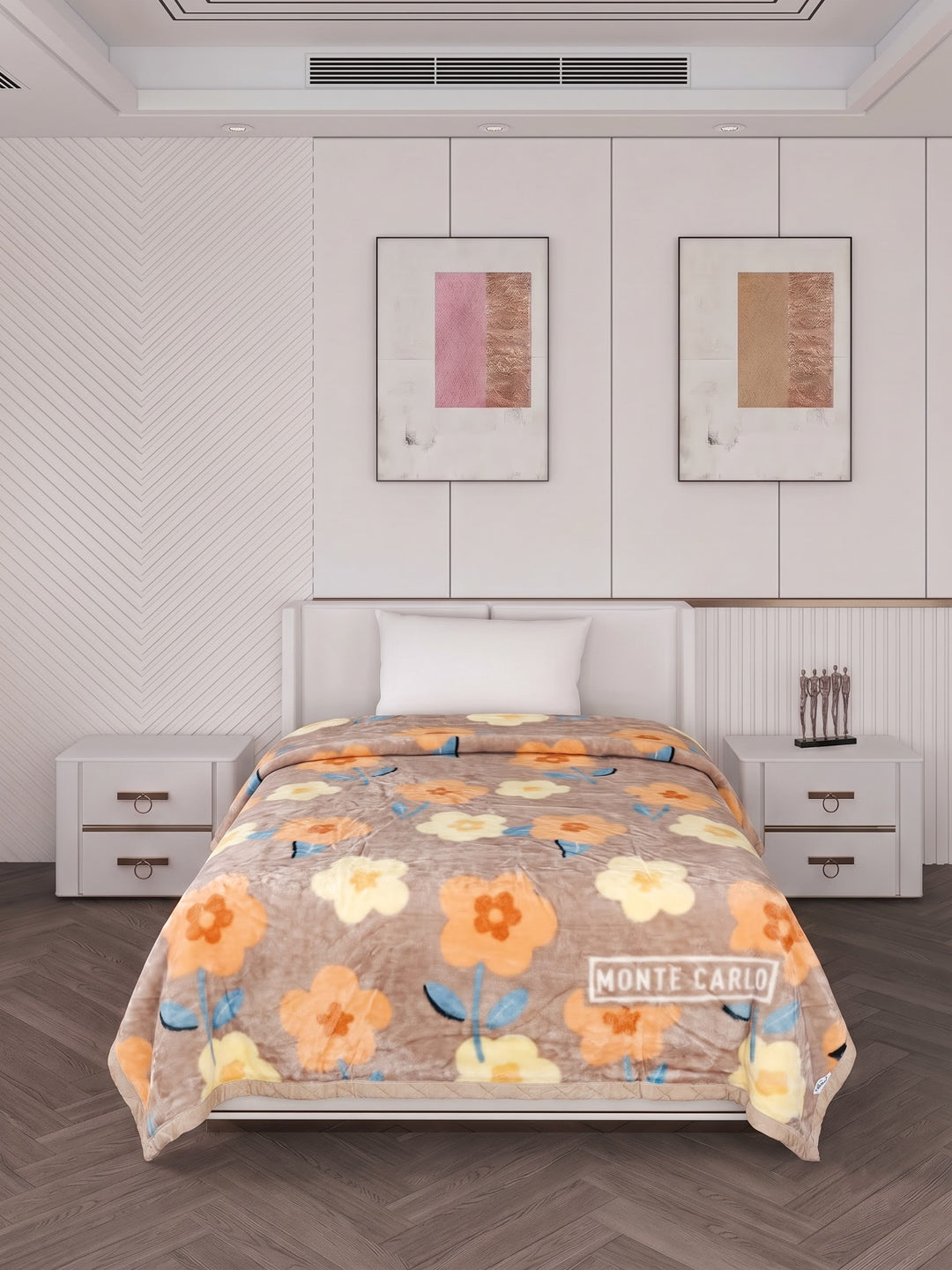 Printed Single Bed 2 Ply 550 GSM Blanket for Winter (Glamour), Weight 2 kg