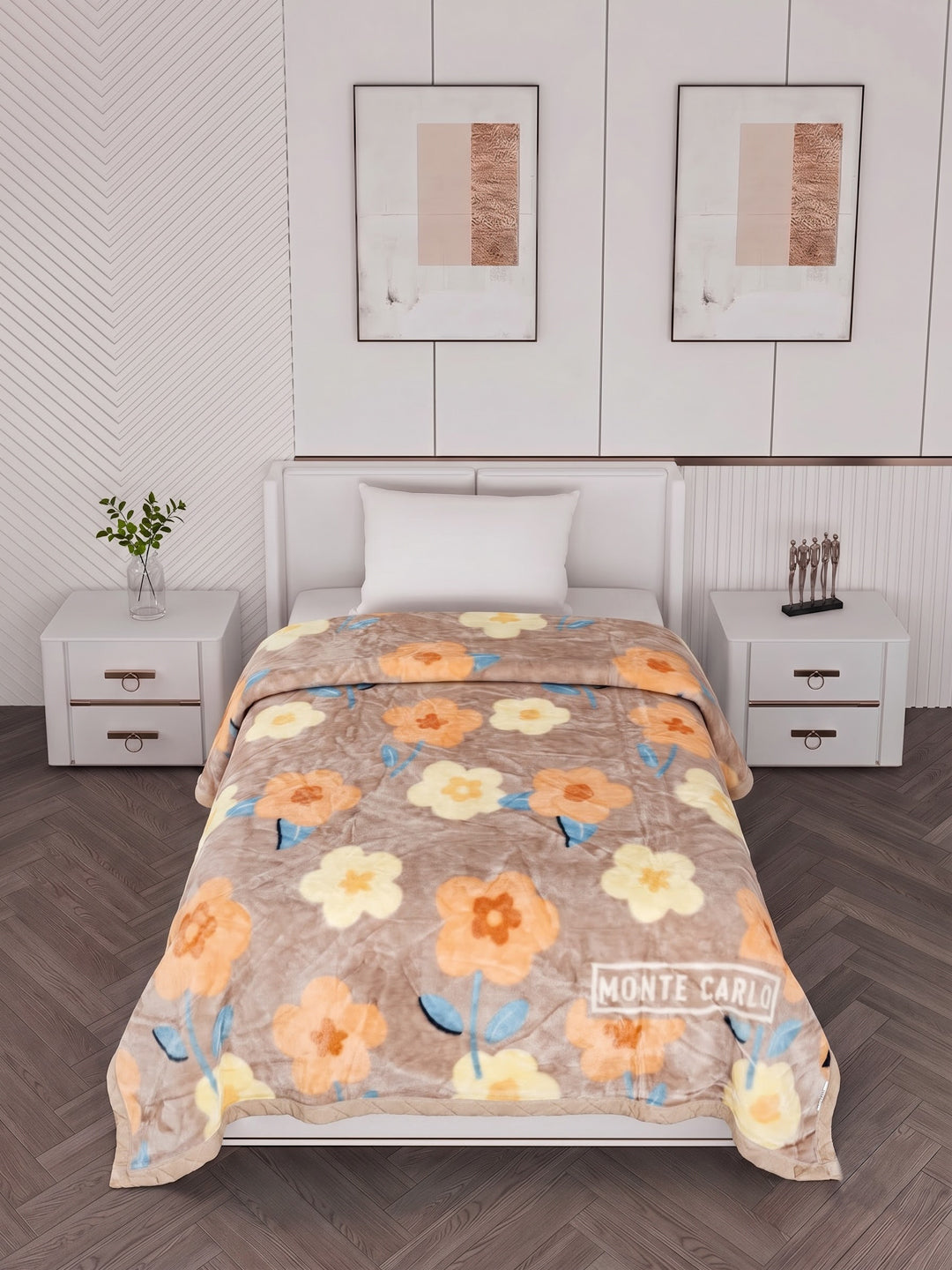 Printed Single Bed 2 Ply 550 GSM Blanket for Winter (Glamour), Weight 2 kg