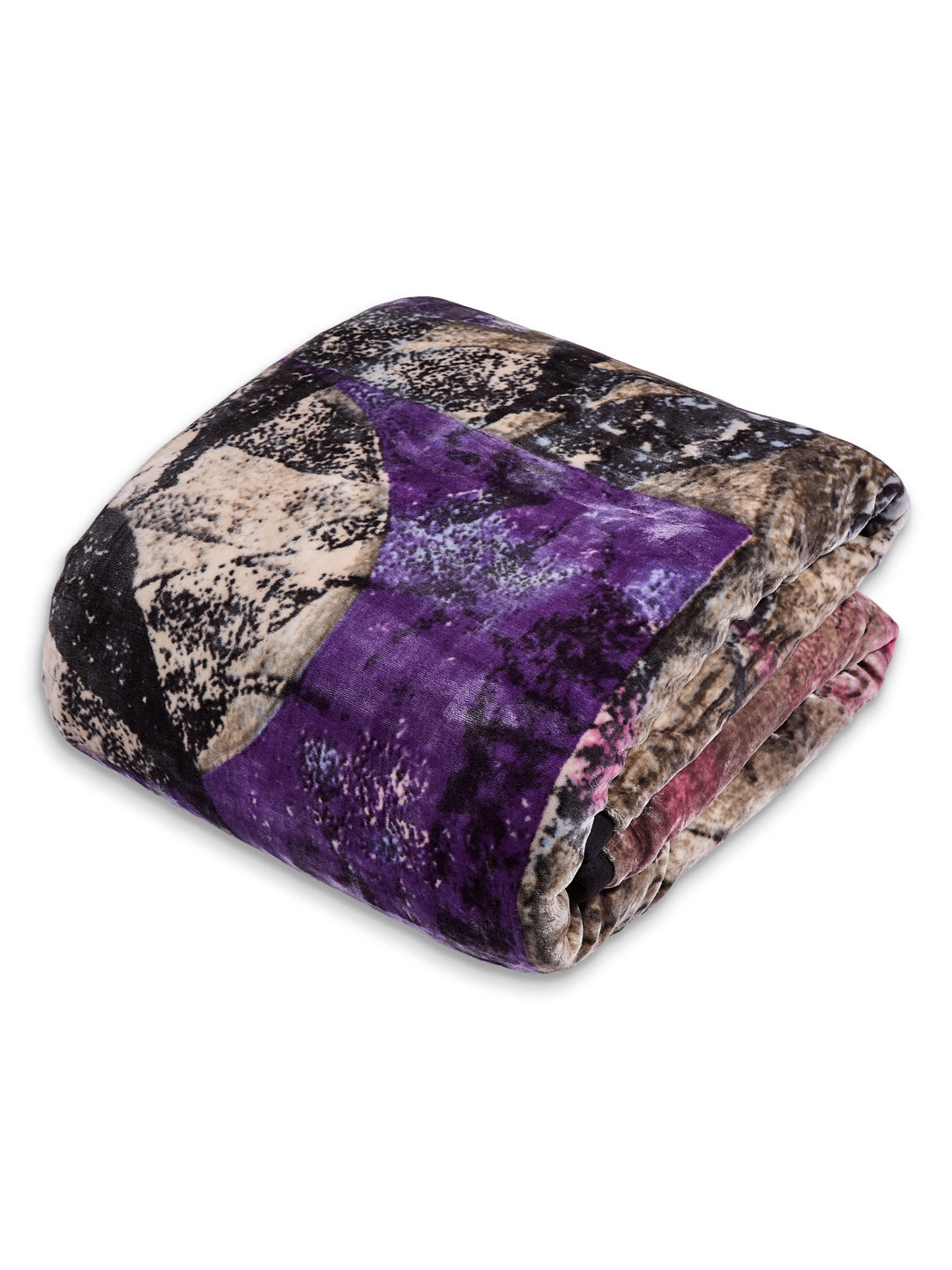 Printed Double Bed 3 Ply 890 GSM Blanket for Winter (Gulnar), Weight 4.7 kg