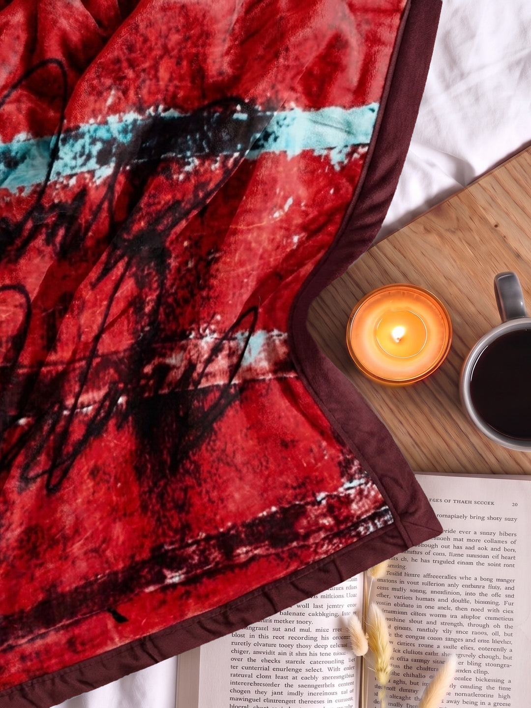 Printed Double Bed 3 Ply 890 GSM Blanket for Winter (Gulnar), Weight 4.7 kg