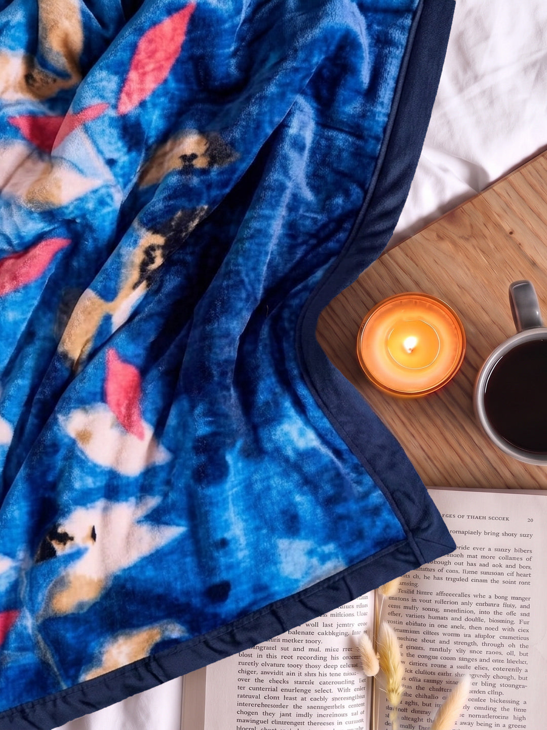 Printed Double Bed 3 Ply 890 GSM Blanket for Winter (Gulnar), Weight 4.7 kg