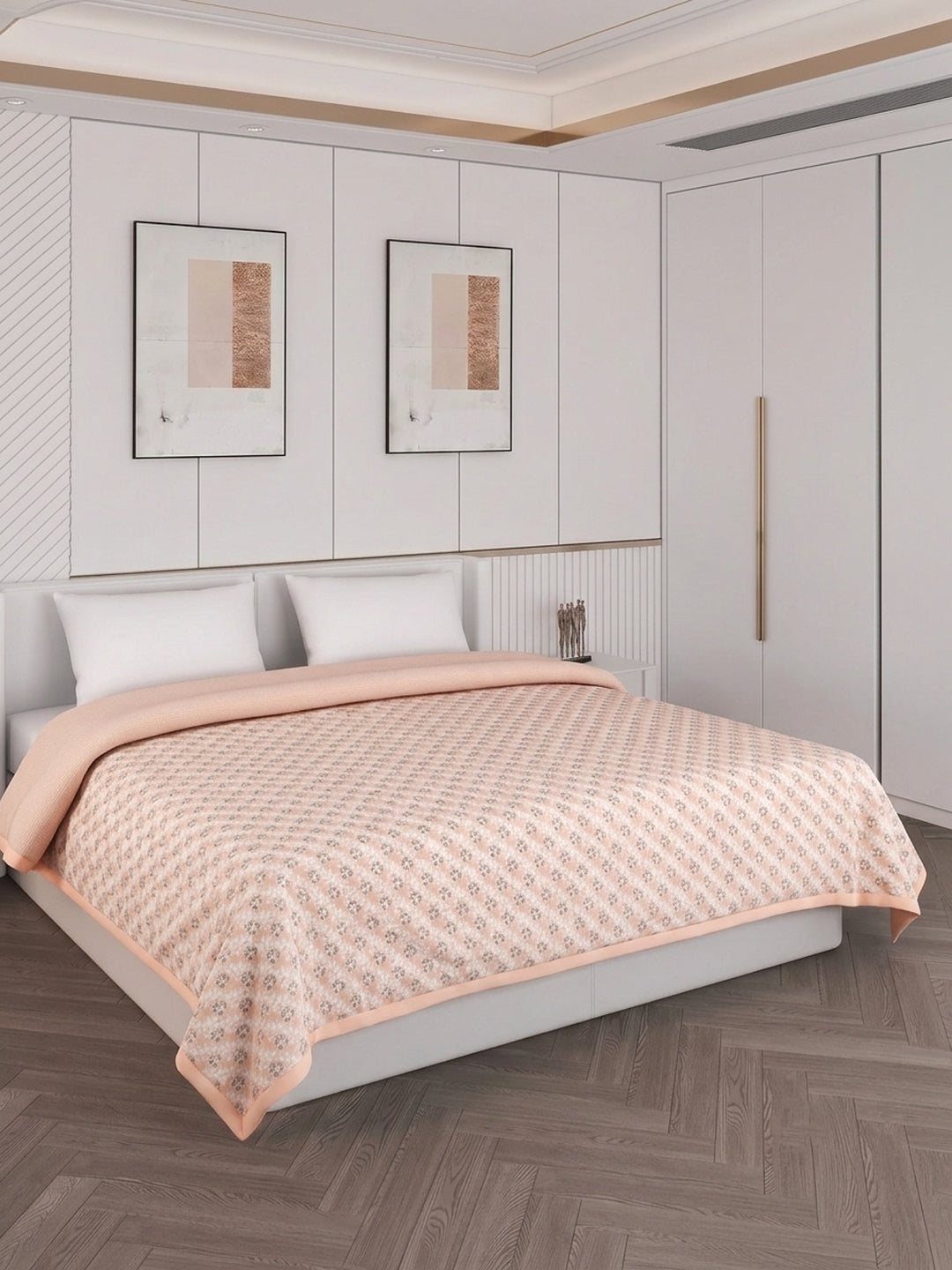 Printed Double Bed 2 Ply 470 GSM Blanket for Winter (Abstract), Weight 2.5 kg