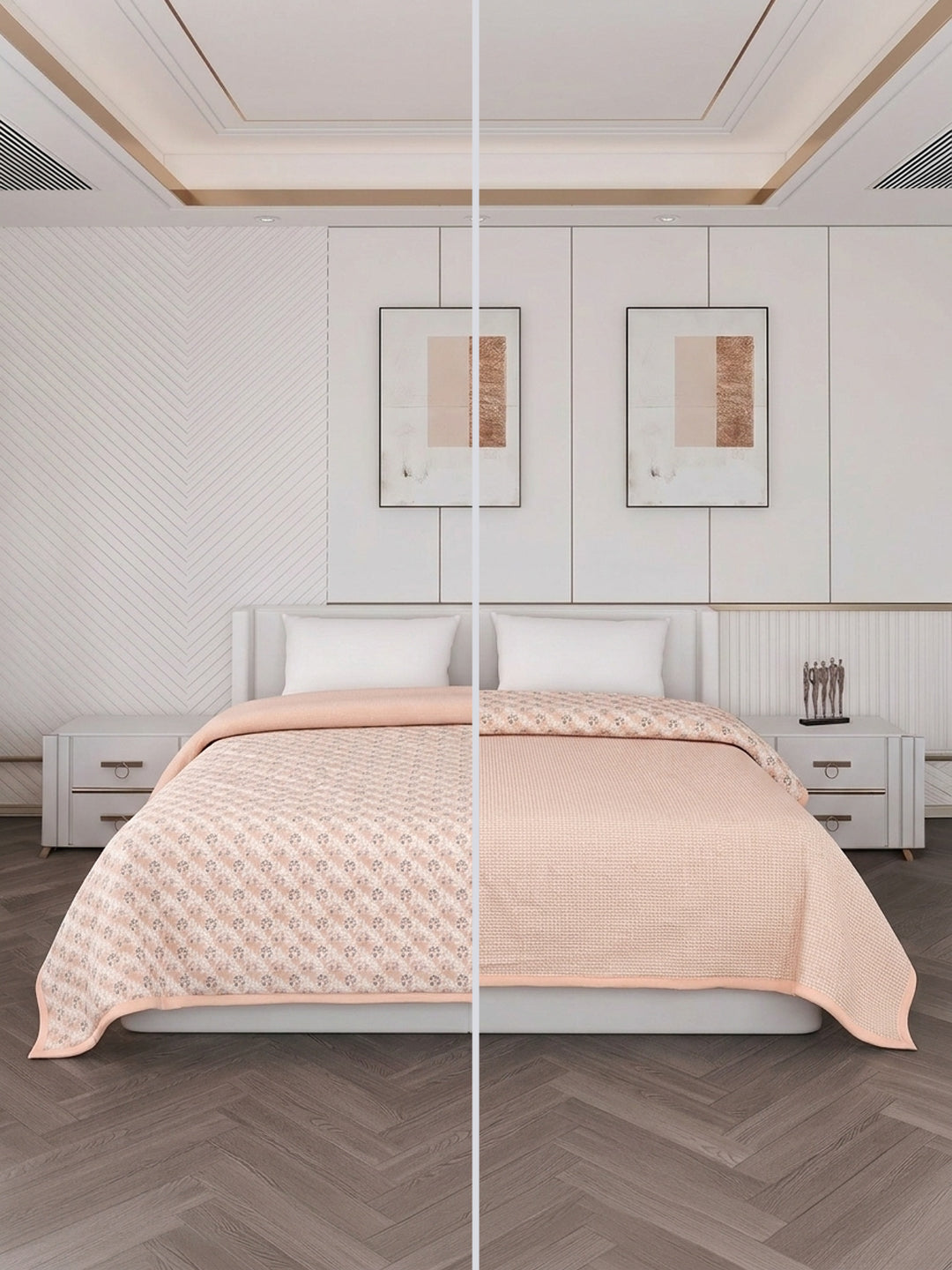 Printed Double Bed 2 Ply 470 GSM Blanket for Winter (Abstract), Weight 2.5 kg