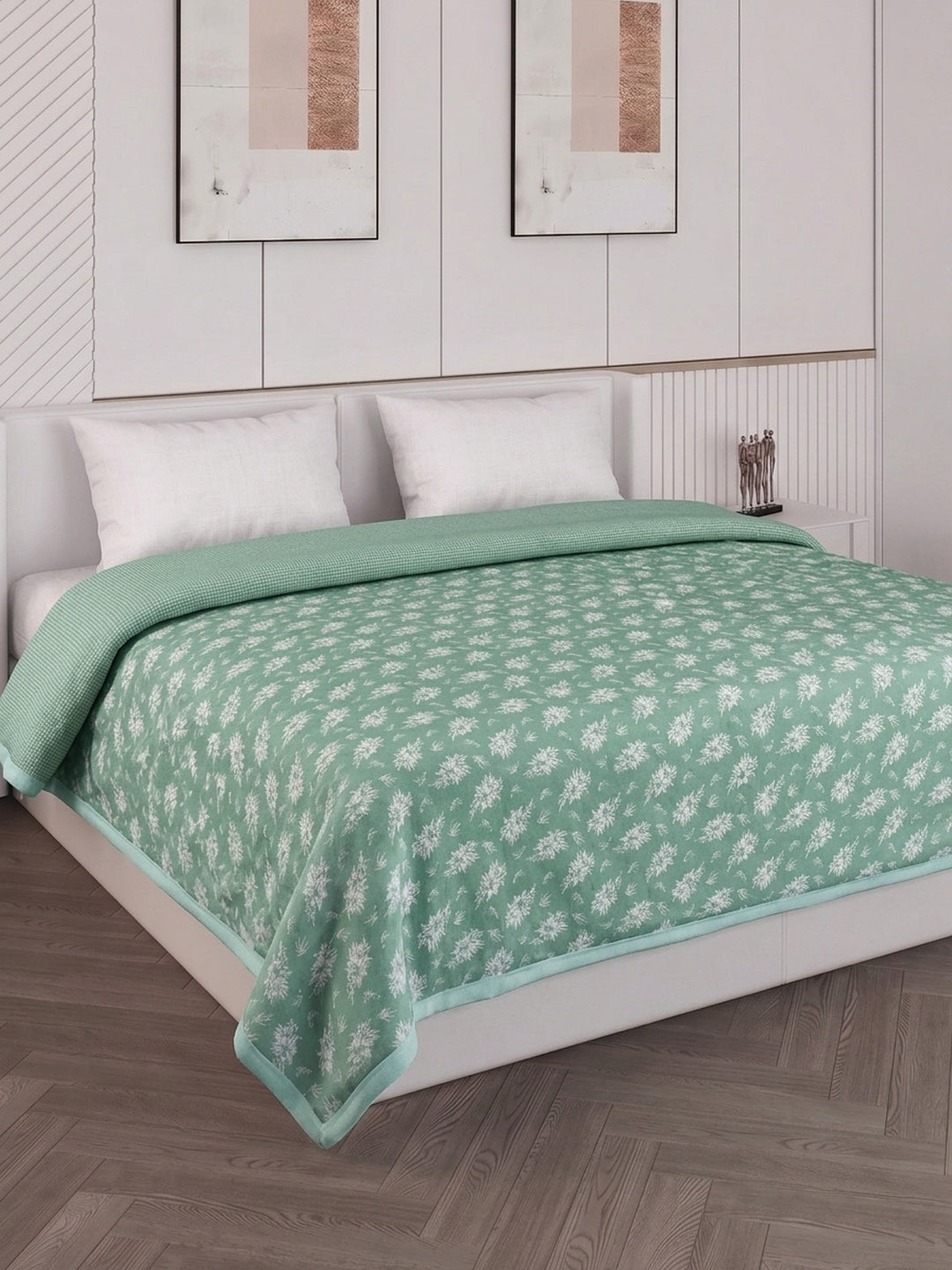 Printed Double Bed 2 Ply 470 GSM Blanket for Winter (Abstract), Weight 2.5 kg