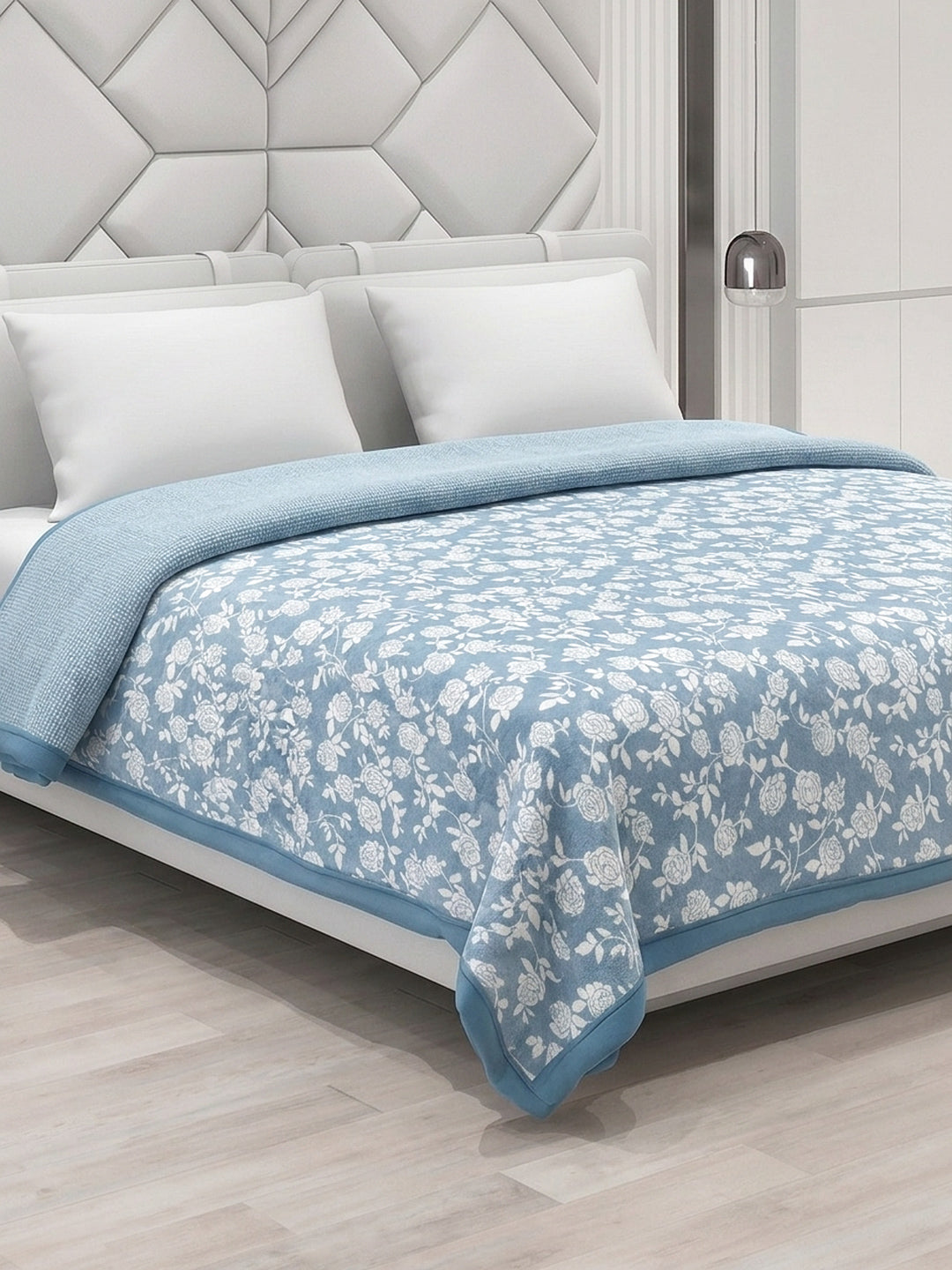 Printed Double Bed 2 Ply 470 GSM Blanket for Winter (Abstract), Weight 2.5 kg