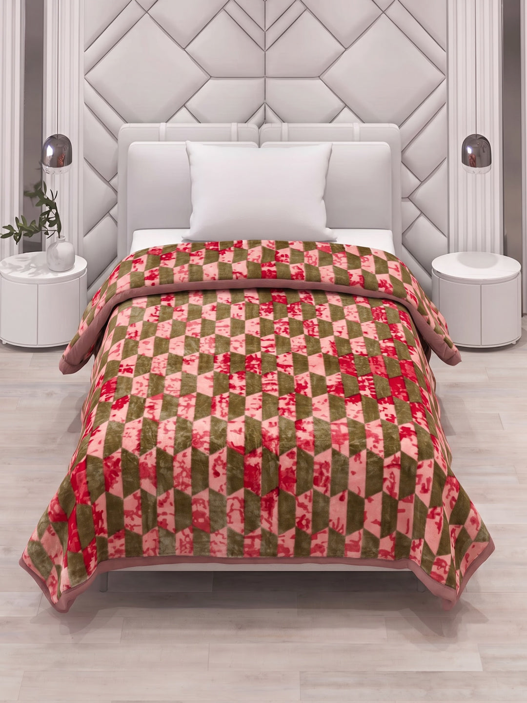 Printed Single Bed 1 Ply 625 GSM Blanket for Winter (Impact), Weight 2.2 kg